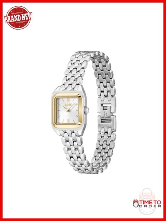 Stainless Steel Bracelet Watch with Roman Numerals, Quartz Movement, Water main image 4